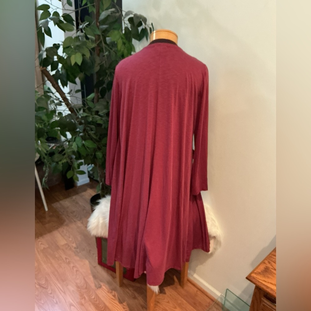 LuLaRoe Women's XL Maroon Long Sleeve Cardigan Sweater - Picture 3 of 12